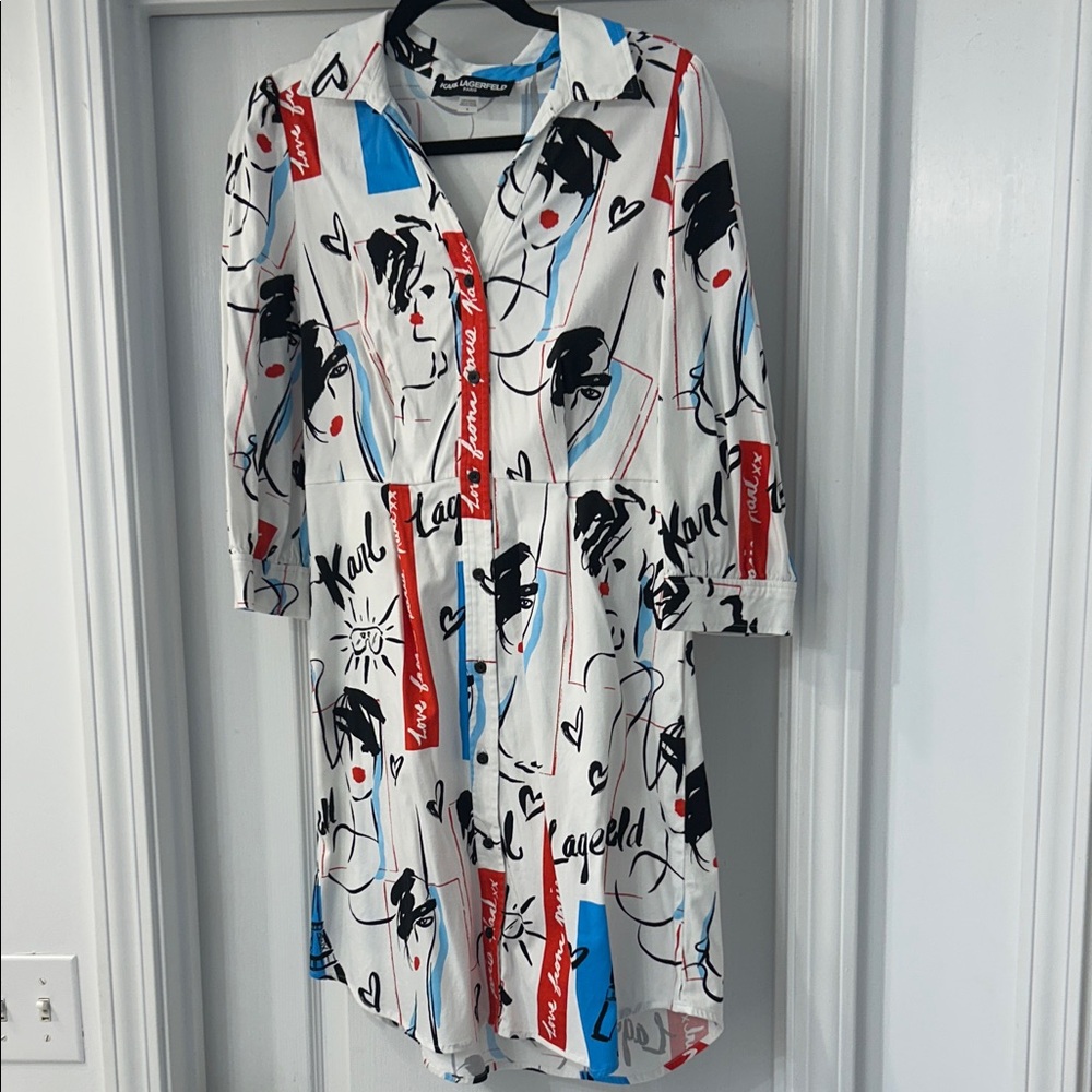 Karl Lagerfeld Paris mini shirt dress size 8 - Picture 5 of 8